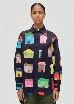 Pocket oversized midweight cotton skjorte Refugios Stine Goya 